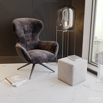 Кварцвиниловая плитка CERAMO VINILAM STONE 83444 Итальянский мрамор